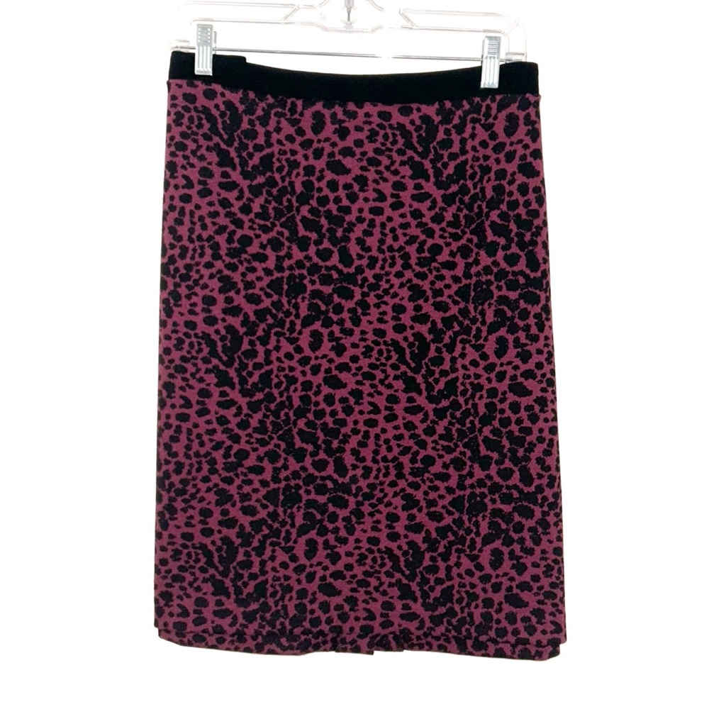 Talbots Pink and Black Animal Print Pencil Skirt